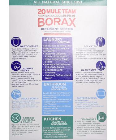 Buy 20 Mule Team Borax Detergent Booster 65 Oz - Powerful Stain Remover for International Shipping - Buy Online on GoSupps.com