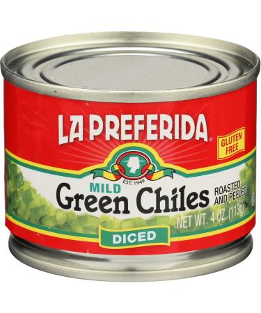 La Preferida Mild Green Chilies, Diced, 4 Ounce