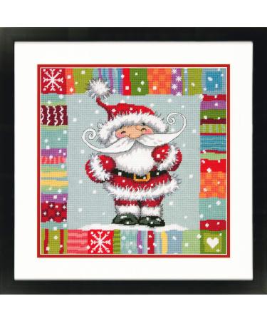 Dimensions Needlepoint Kit, Patterned Santa Claus Christmas Needlepoint, 14'' x 14''