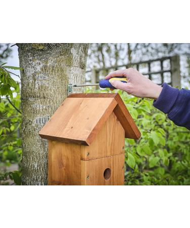 Green Feathers Large Wooden Deluxe Bird Box - Waterproof & Ventilated - 32mm Hole - Ideal for Variety of Birds - Easy Installation - Buy Online on GoSupps.com