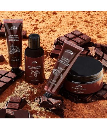 100% PURE Cocoa Cream Face Cleanser Moisturizing Wash for Women & Men Natural Hydrating Soap with Antioxidants & Caffeine - Cleanse Pores & Detoxify Vegan Makeup Remover - 3.4oz - Buy Online on GoSupps.com