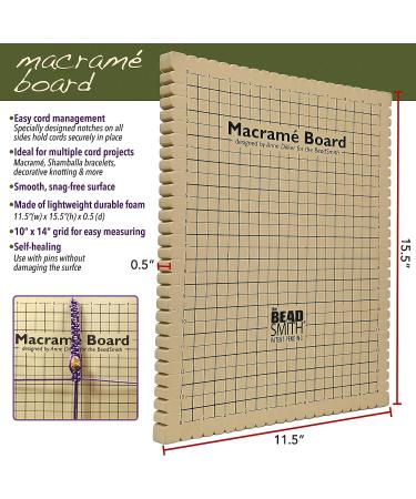 Beading Macrame Board 11.5x15.5 Foam Grid for Bracelet Projects - Instructions Included - Buy Online on GoSupps.com
