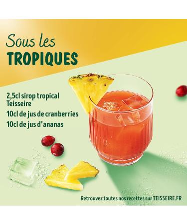 Teisseire Sirop Tropical pour Boisson Rafra chissante Cocktails Bidon Recyclable 6x60cl - Buy Online on GoSupps.com