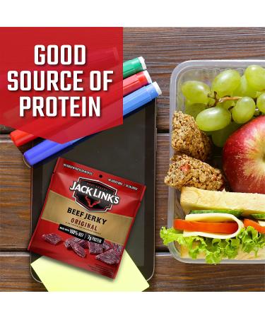 Jack Link's Beef Jerky Multipack - 5 Original 0.625 Oz Bags, 7g Protein, Flavorful Ready-to-Eat Snack - Buy Online on GoSupps.com