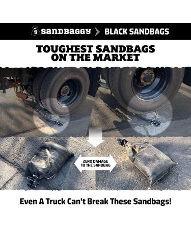 Sandbaggy Black Sandbags | Military Grade Empty Poly Bags | 14x26 | 100 LB Capacity | Truck Weight & Flood Protection | 20 Bags - Buy Online on GoSupps.com
