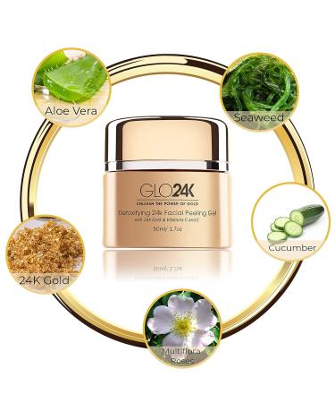 Shop GLO24K 24k Gold Moisturizing Day Cream & Exfoliating Facial Cleanser Set - Anti-Aging Skincare for Radiant Skin - Buy Online on GoSupps.com