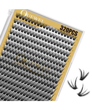 Eyelashes individually quewel 320stck individual eyelashes for eyes make-up 50d 0.07 c curl mix 9-16mm artificial eyelashes DIY cluster eyelash individual lashes lashes eyelash bush reusable (50d-c-9-16) 1 piece (1 Pack) 50d 0.07c mix 9-16mm