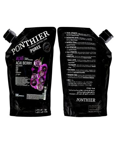 Food-United Ponthier Acai Puree 1kg - Superfood for Smoothie Bowls Sorbet & More - Buy Online on GoSupps.com