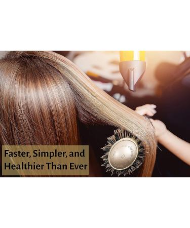 Fagaci Professional 2 Inch Round Brush for Blow Drying with Boar Bristles - Nano Technology Ceramic Ionic Hair Styling Brush for Healthy, Voluminous Hair + 4 Styling Clips - Buy Online on GoSupps.com