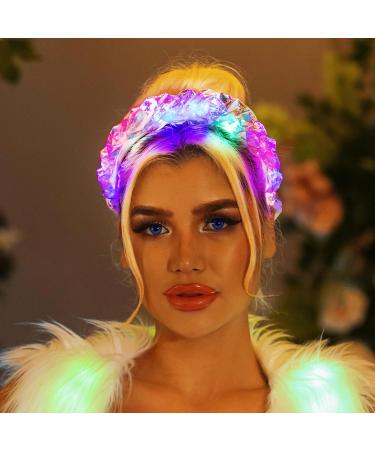 Fashband Light Up Headband LED Hair Bands Luminous Braided Hair Hoop Halloween Party Festival Hair Accessories for Women and Girls - Buy Online on GoSupps.com