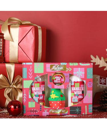 Luxury Spa Gift Set for Women Vanilla Scented Bath & Body Set | Perfect Birthday Gift - 4 Piece Body Butter Shower Gel Body Lotion & Mini Towel - Buy Online on GoSupps.com