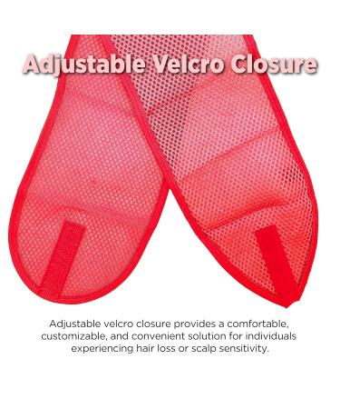 DONNA Deluxe Foam Mesh Wrap | Olive & Vitamin E Treated Headband for Curly Hair Care Face Wash & Makeup | 1PC RED COLOR - Buy Online on GoSupps.com