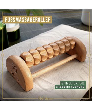 Heldson Premium 6-Part Massage Set | Wood Massage Devices & Scooter for Foot Head & Trigger Point Therapy | Relaxation & Anti-Stress Tools - Buy Online on GoSupps.com