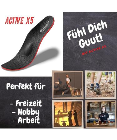 Active X5 OrthoTic Shoe Insoles for Foot Pain Relief | Flat Foot & Foot Misalignment Support | Prevent Sweat | Size 41 - Buy Online on GoSupps.com