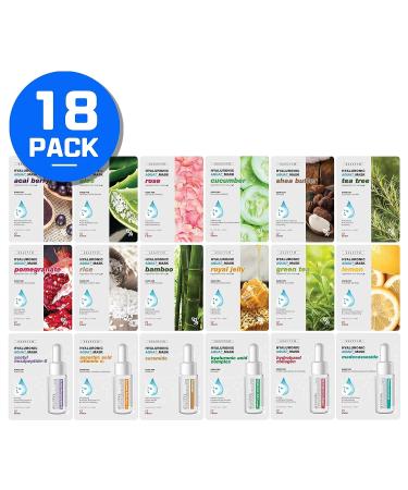 BEAUTY29 Hyaluronic Aqua Plus Essence Facial Sheet Mask Combo - 18 Sheets (Value Set) - Buy Online on GoSupps.com