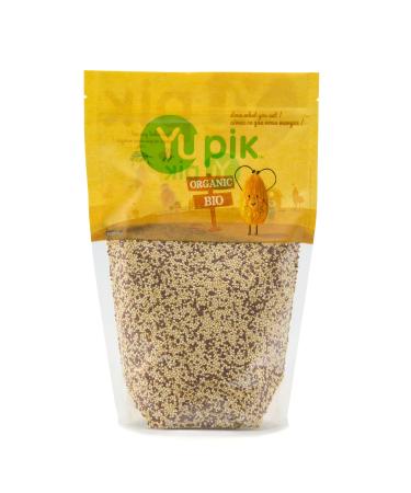 Yupik Organic White & Red Quinoa Mix 1 kg Non-GMO Gluten-Free Kosher Vegan Raw Seeds Blend of White & Red Quinoa Unsalted Oil-Free Source of Fiber & Iron Ideal Replacement to Rice & Pasta