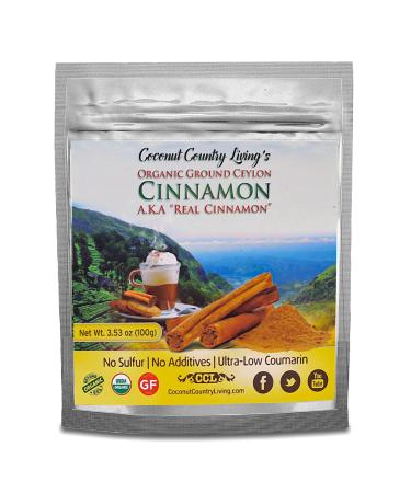 Organic Ceylon Cinnamon Powder 1 lb - True Raw Ground Sri Lanka Cinnamon Powder - Premium Grade Mild, Naturally Sweet Spice for Health & Food - w/eBook 1 Pound (Pack of 1)