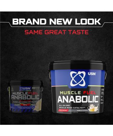 USN Muscle Fuel Anabolic Vanilla Protein Powder Shake (4kg) - Muscle Gain & Workout Boosting Formula - 1 Pack - Buy Online on GoSupps.com