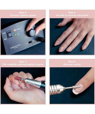 Meanail Paris Electric Nail Miller - 35 000 RPM Professional Manicure & Pedicure Set with Diamond Cutters & Grinding Sleeves | Perfect for Beginners & Experts - Buy Online on GoSupps.com