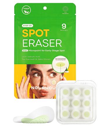 Spot Eraser Green Micropoint for Early-Stage Spot - Pimple & Dark Spot Patches for Face | Dark Spot Remover Zit Stickers for Face | Micropoint Pimple Patch Zit Patches for Face (9 Patches) 9 Patches (Pack of 1)