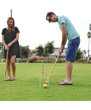 GoSports Six Player Croquet Set - Modern Wood Design for Adults & Kids - Deluxe & Standard Options - Buy Online on GoSupps.com