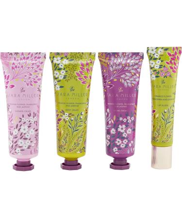 Sara Miller Beauty Haveli Garden Travel Bag Set | 30ml Body Wash 30ml Hand Cream 30ml Body Cream & 15ml Lip Gloss | Cruelty Free & Vegan Friendly | Travel Friendly Sizes - Buy Online on GoSupps.com