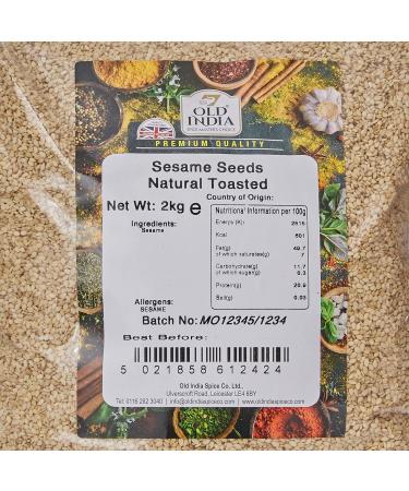 Old India Sesame Seeds Natural Toasted 2kg - Buy Online on GoSupps.com