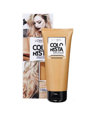Colorista Washout 1 Semaine Couleur Temporaire pour Cheveux P che Brun 80 ml (Lot de 1)