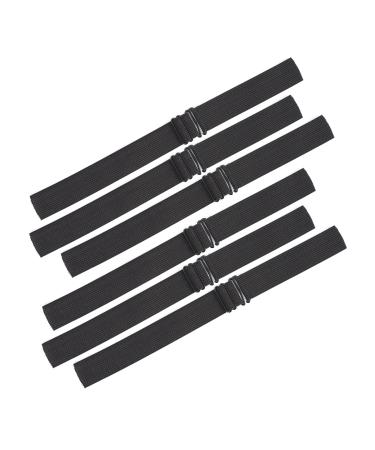 JIUSERLU 6 PCS Black Adjustable Elastic Band For Wigs Adjustable Straps For Wigs And Making Wigs Adjustable Wig Bands Wig Adjustable Straps(1 * 12inch) 1 Inch (6 Pcs/bag)