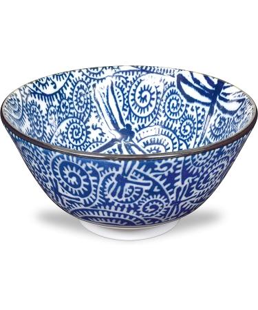 Mino Ware Japanese Dragon Fly Design Rice Bowls - Set of 4, 2.5 inch 8.4oz bowls for Ramen, Noodle Soup, Salad, and Pasta - Buy Online on GoSupps.com