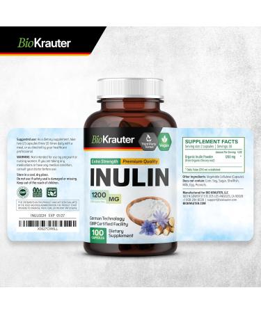 BIO KRAUTER Chicory Root 250 Capsules & Inulin 100 Capsules - Buy Online on GoSupps.com