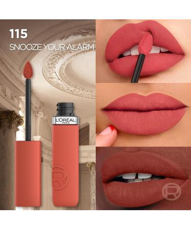 L'Or al Paris Infallible Matte Liquid Lipstick - Snooze Your Alarm (Shade 115) with Hyaluronic Acid for Intense Colour & Longwear Formula - Transfer- and Smudge-Resistant - Buy Online on GoSupps.com