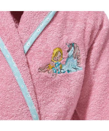 Erwin M ller Pink Children's Bathrobe with Hood | Soft Suction-Strong Size 98/104 | Embroidered Elves Pockets & Belt - Buy Online on GoSupps.com