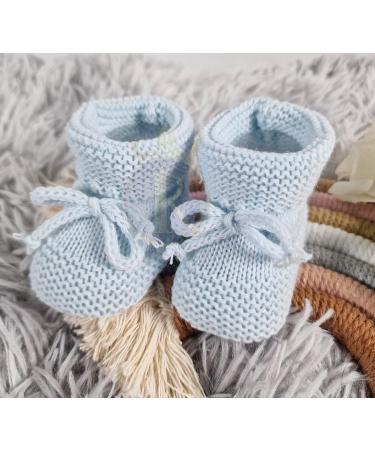 Royal Icon Knitted Bow Baby Booties for 0-3 Months - Blue Ri359 - Buy Online on GoSupps.com