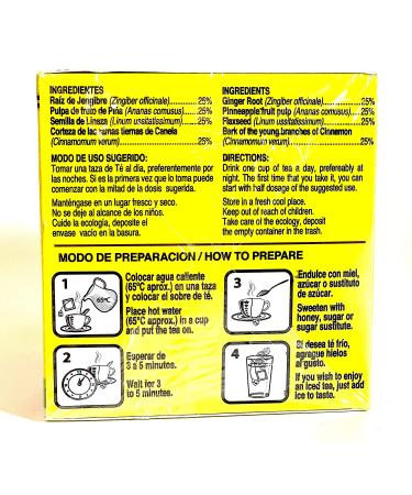 CHUPA Panza Tea with ONGINGER Root, PINNEAPPLE, Flaxseed, Cinnamon - 30 Tea Bags (0.10 oz) - Pack of 1 - Buy Online on GoSupps.com