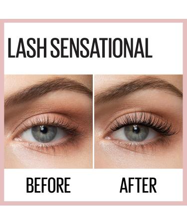 Maybelline Lash Sensational Waterproof Mascara - Lengthening & Volumizing for Full Fan Effect | Very Black 0.3 Fl Oz - International Shipping Available - Buy Online on GoSupps.com