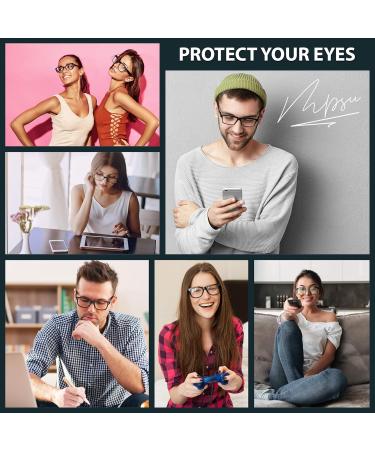 Buy Blue Light Blocking Glasses | UV Protection Computer & Reading Glasses for Men & Women - Lightweight TR90 Frame - Buy Online on GoSupps.com