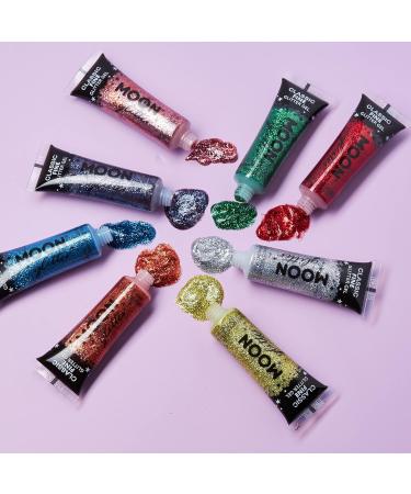 Moon Glitter Classic Fine Face & Body Glitter Gel - Green - 12ml | Cosmetic Festival Glitter Paint for Face, Body, Hair & Nails - Buy Online on GoSupps.com