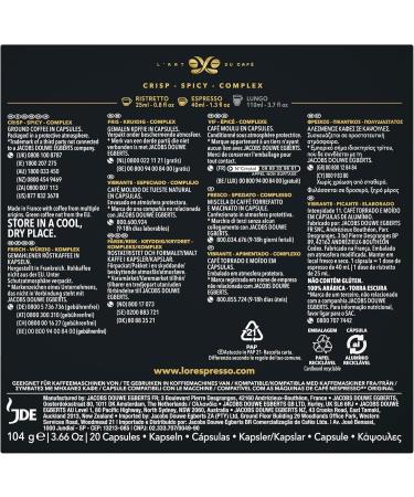 L'Or Espresso Coffee Ristretto Intensity 11 Aluminum Capsules Compatible with Nespresso Machines - Buy Online on GoSupps.com