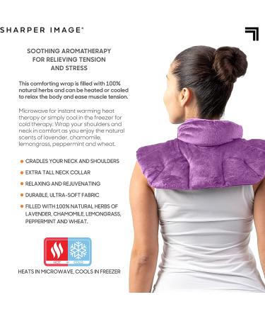 SHARPER IMAGE Herbal Aromatherapy Neck & Shoulder Wrap Pad for Muscle Pain Relief - Lavender & Herb Spa Blend - Father's Day Gift - Buy Online on GoSupps.com