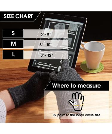 Vital Salveo Full Finger Touchscreen Arthritis Gloves - Non-Slip Carpal Tunnel Relief - Dark Grey - Medium Size - Buy Online on GoSupps.com