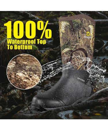 DRYCODE Rubber Boots for Men  4.5mm Neoprene Mid Calf Rain Boots  Durable Waterproof Hunting Boots(Black & Brown & Camo  Size 6-14) 6 Camo Reed Grass - Buy Online on GoSupps.com