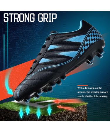 Buy Littleplum Kids Football Boots - Outdoor Athletic Soccer Shoes in Black/Blue (EU 36) | Top Quality & International Shipping - Buy Online on GoSupps.com