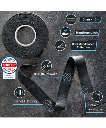 Vertical Fellows Climbing Tape - 1.5cm Wide 3 Rolls Black | Dermatologically Tested & Ideal for Bouldering Sports Handball & Martial Arts - PDF Tapan Line Included - Buy Online on GoSupps.com