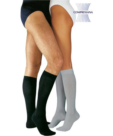 Compressana X-Static Support Stockings - 18 mmHg Compression for Sensitive Skin - Black Size V (44-46) - Bacterial & Odor-Inhibiting Fiber - Buy Online on GoSupps.com