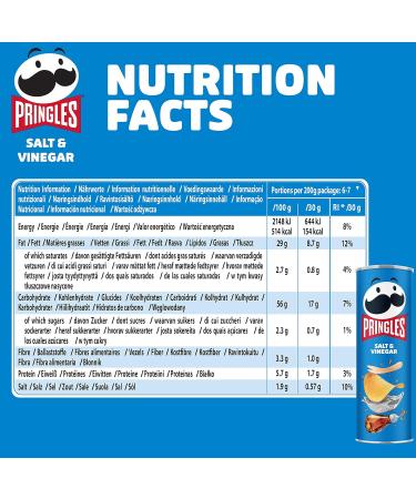 Pringles Salt and Vinegar Crisps 200g - Delicious Snack for Anytime - Buy Online on GoSupps.com