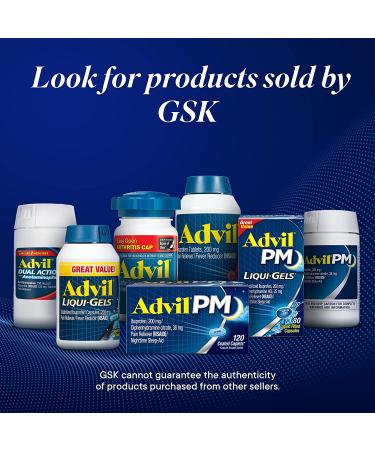 Advil PM Pain Reliever + Nighttime Sleep Aid - 100 Coated Caplets - Buy Online on GoSupps.com