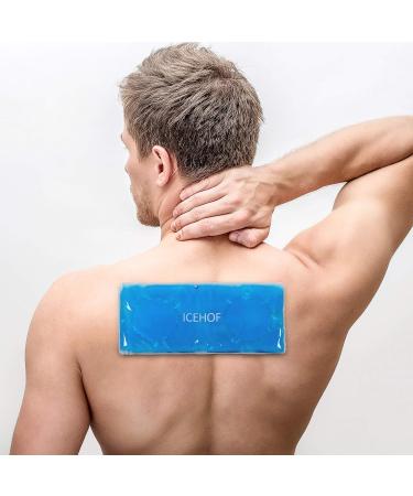 ICEHOF Self-Adhesive Cooling Pads | Set of 3 Reusable Gel Compresses for Pain Relief | Ideal for Injuries Swelling & Tension - International Shipping Available - Buy Online on GoSupps.com