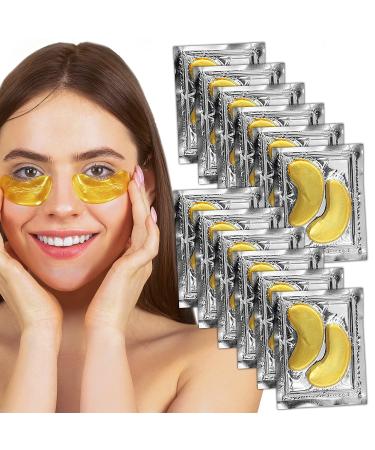 Under Eye Anti-Aging Eye Mask Collagen Patch Treatment for Minimizing Wrinkles  Puffy Eyes  Eye Bags  Dark Circles  Fine Lines Under the Eye  Looking Less Tired  Revitalizing  Moisturizing and Refreshing Your Skin 12 Pai...