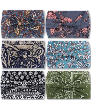 VENUSTE Boho Wide Headbands for Women - 6 Pack Hair Accessories - Buy Online on GoSupps.com